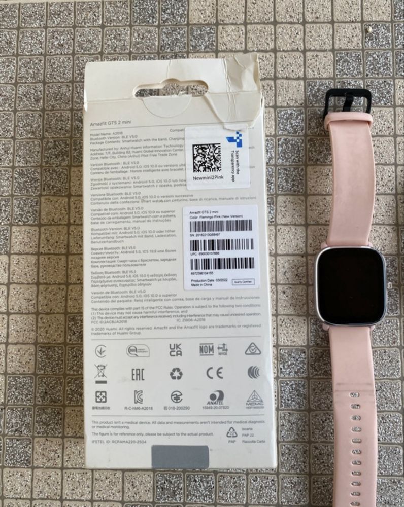 SmartWatch Amazfti GTS 2 mini + Acessorios