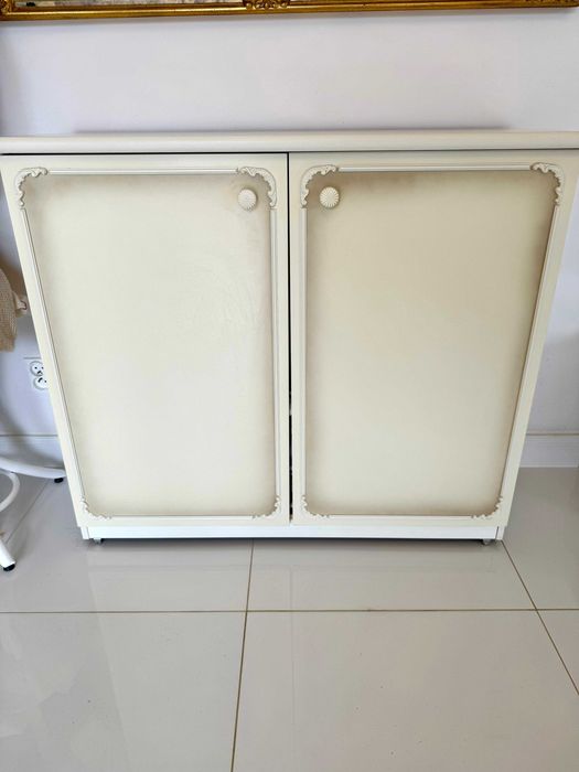 Sypialnia, łóźko, szafa, duży zestaw, ludwik antyczny kremowy