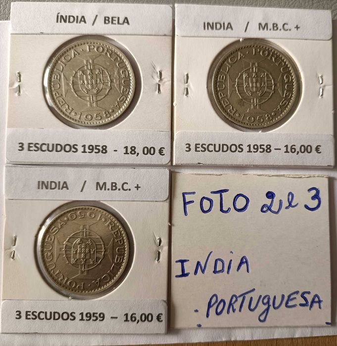 Moedas de Escudo Portuguesas Circuladas na Ex Colónia da Índia