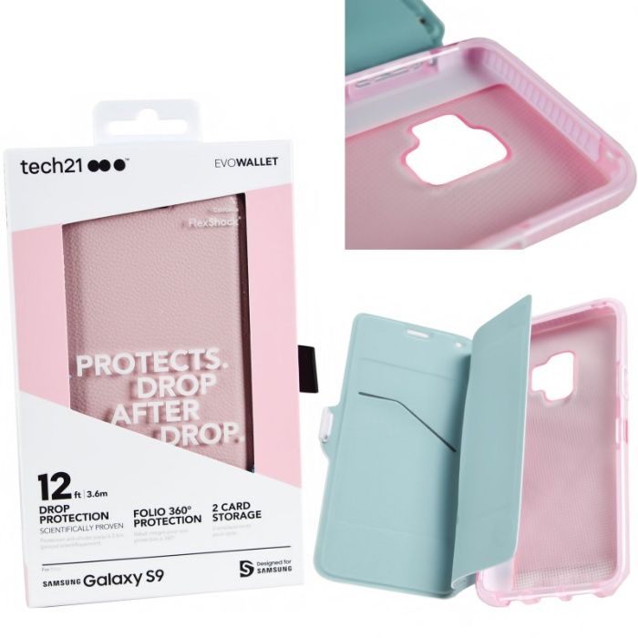 Фирменный чехол книжка tech21 Wallet iPhone Samsung S9+ Plus