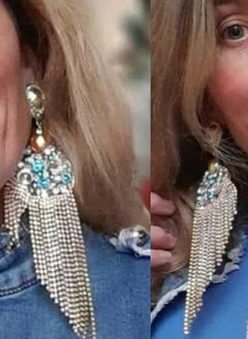 Brincos compridos para festa luxo