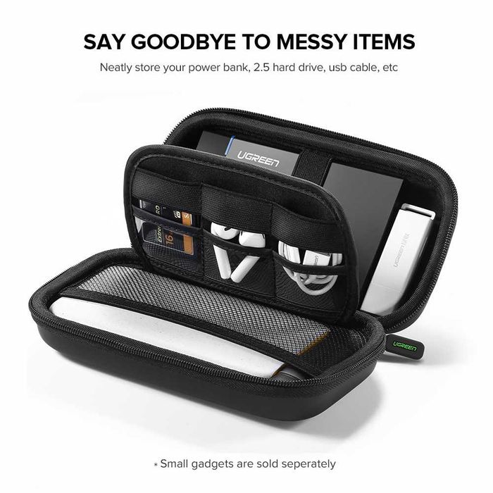 Сумка органайзер для проводов кабелей зарядок несессер для электроники