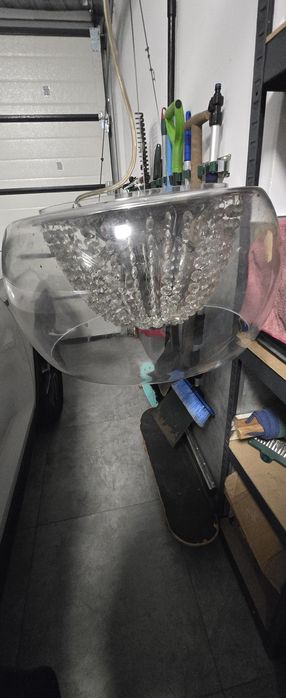 Żyrandol ze szkła i kryształków