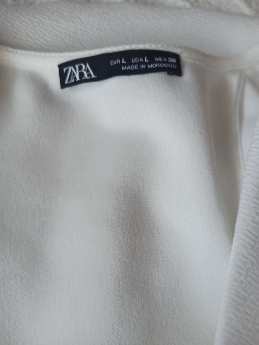 Biała sukienka Zara rozmiar L