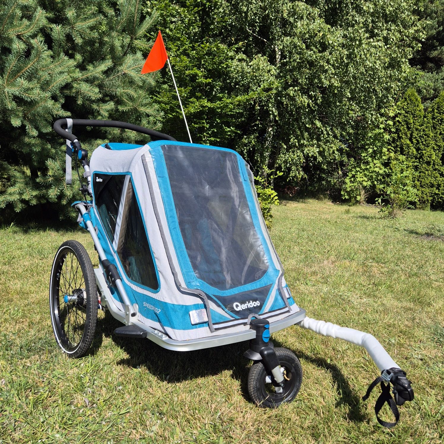 Przyczepka rowerowa riksza wózek rowerowy dla dzieci qeridoo