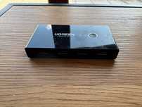 UGREEN Switch Box HUB KVM 4x USB 2.0 – switch USB dla 2 komputerów