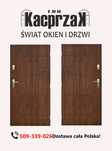 Drzwi KACPRZAK 90x200 Drzwi Zewnętrzne Swing Orzech