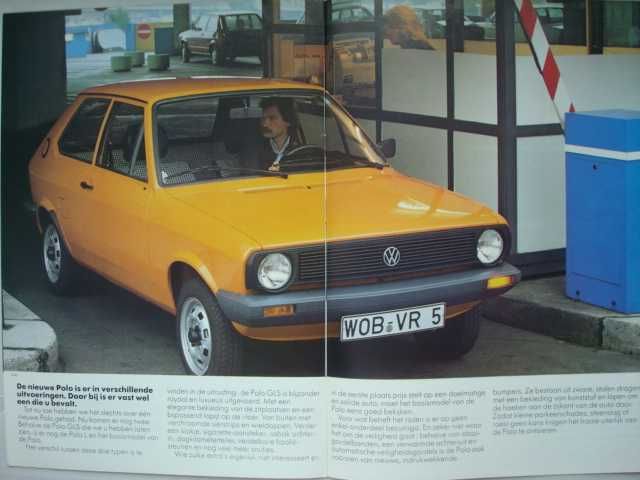 Volkswagen Polo I Prospekt Katalog Folder VW Polo 1979 rok Holandia