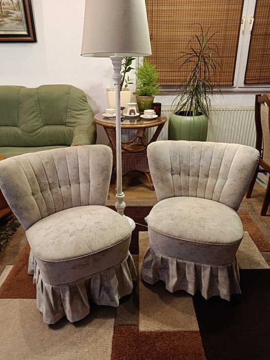 Fotel klubowy , muszelka , Vintage, lata 60 PRL
