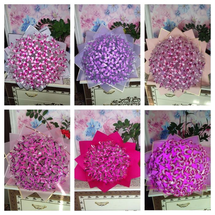 Букет з метеликів, ромашок, Квіти на подарунок, сюрприз, бабочки