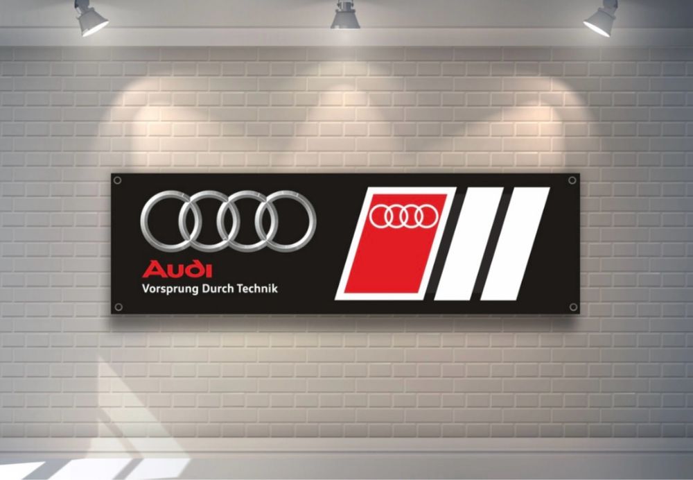 Baner plandeka Audi 150x60cm sport quattro zaoczkowany