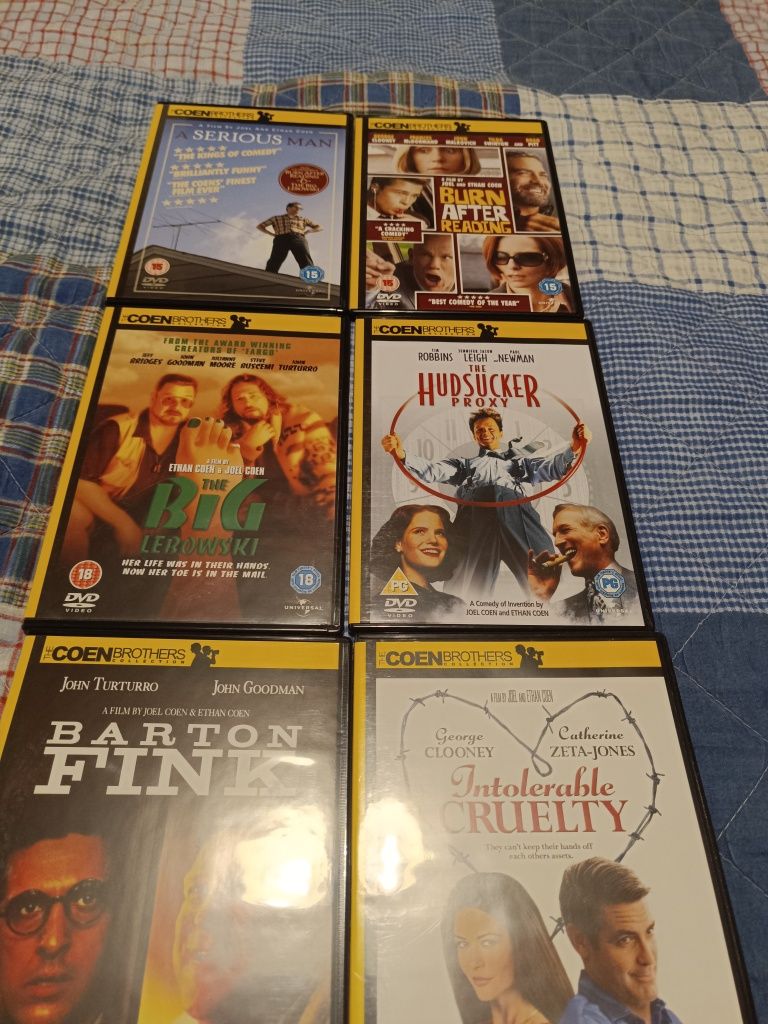 Coleção de filmes dos Irmãos Coen em DVD (portes grátis)