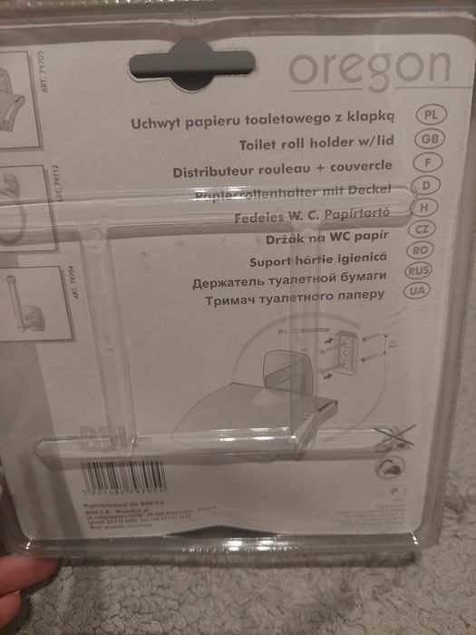 Uchwyt na papier toaletowy.