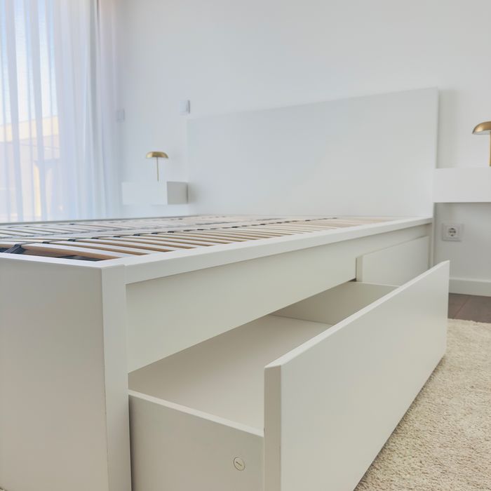 2 Caixas de arrumação para cama MALM / gavetão