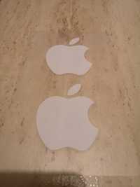 Naklejki Apple białe 2 szt.nowe