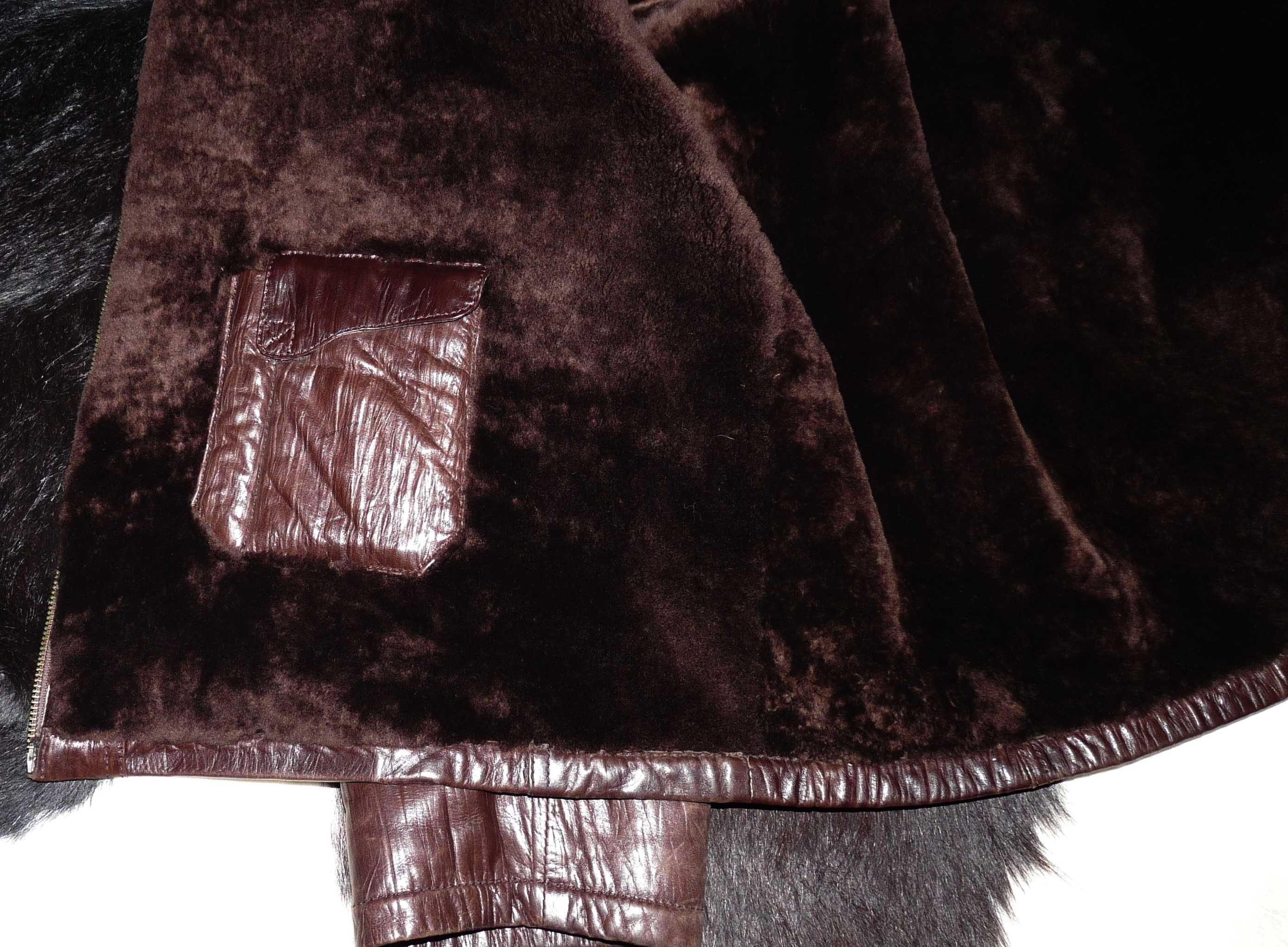 Зимняя куртка из натуральной кожи и меха 56 р.