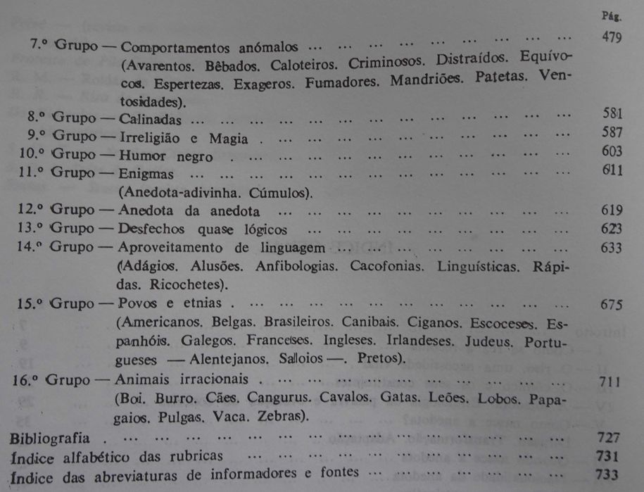 Anedotas Contribuição Para Um Estudo (Cerca de Dois Mil Espécimes)