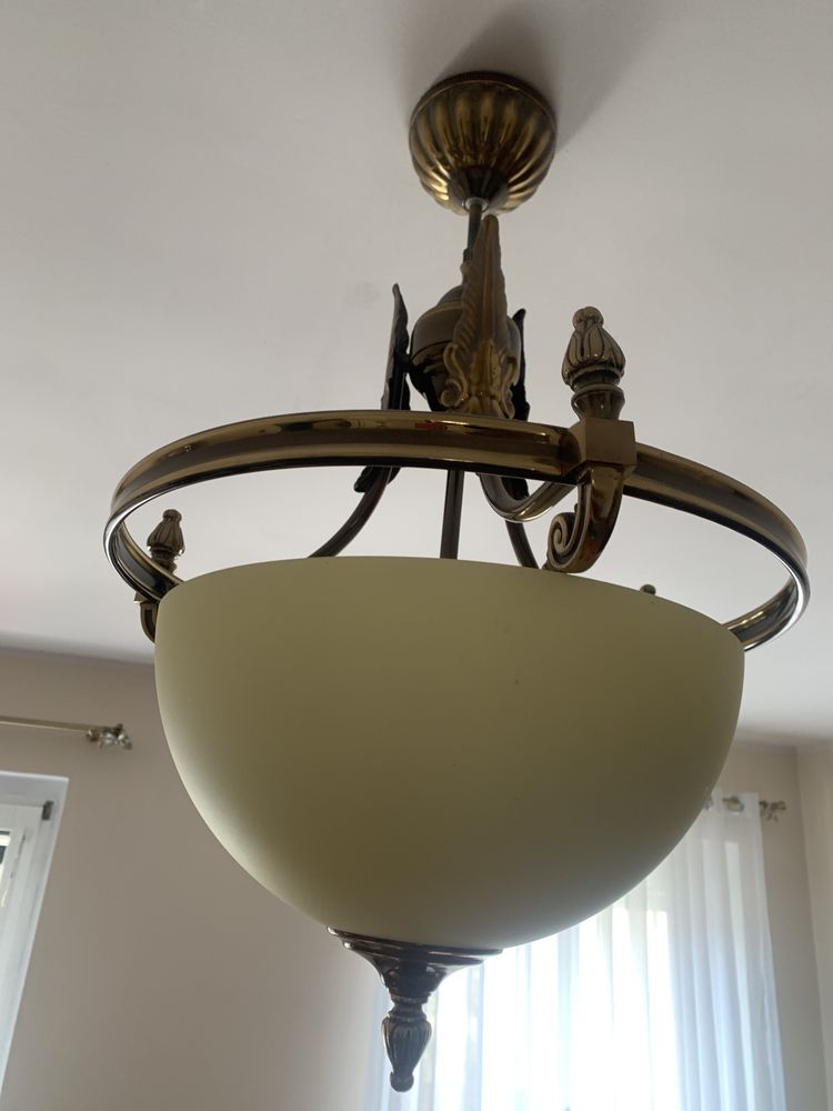 Lampy stylowe vintage z mosiadzem sufitowe i kinkiety