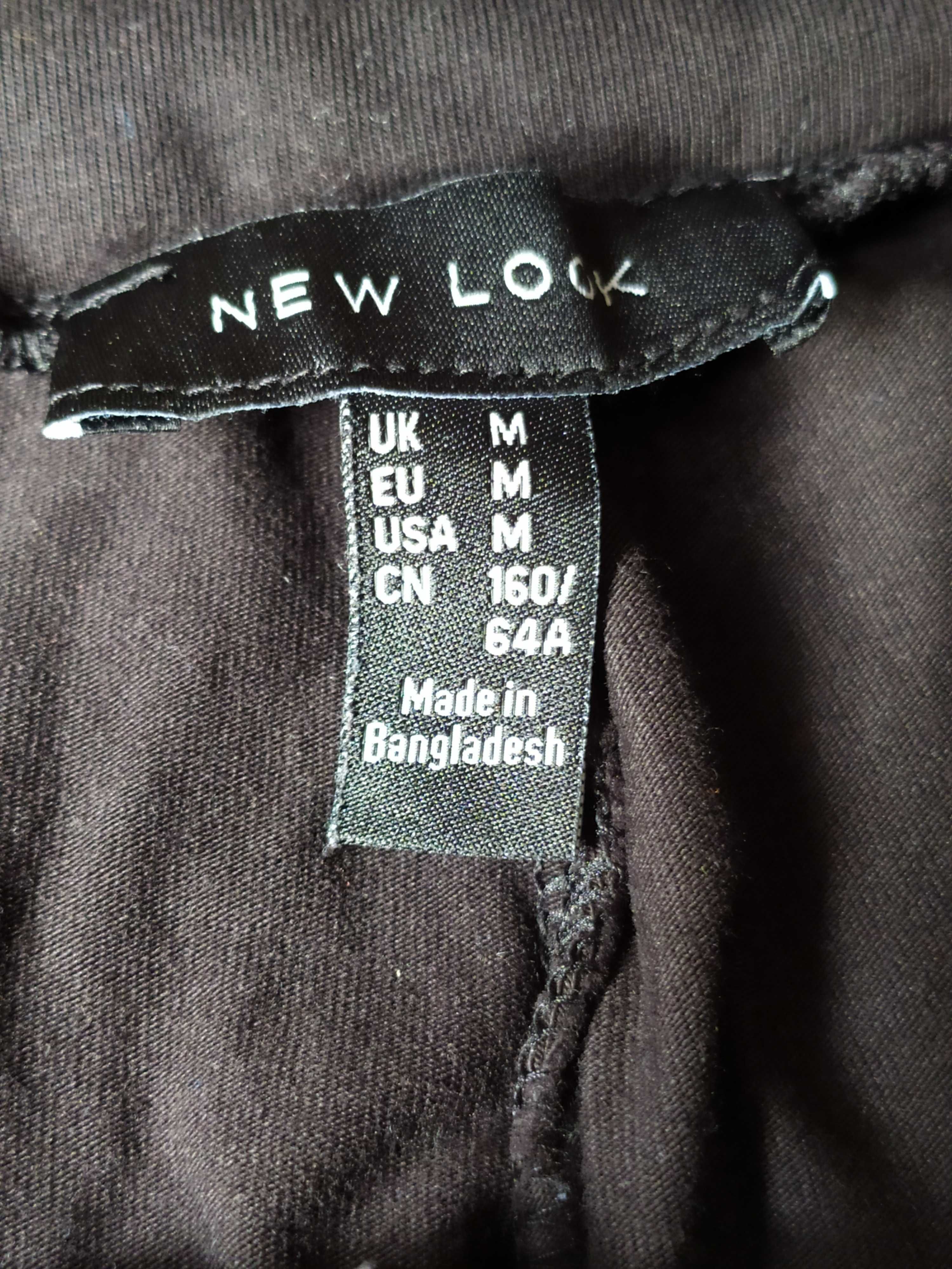 Legginsy z lampasami New Look czarne lampasy paski żółte M/38
