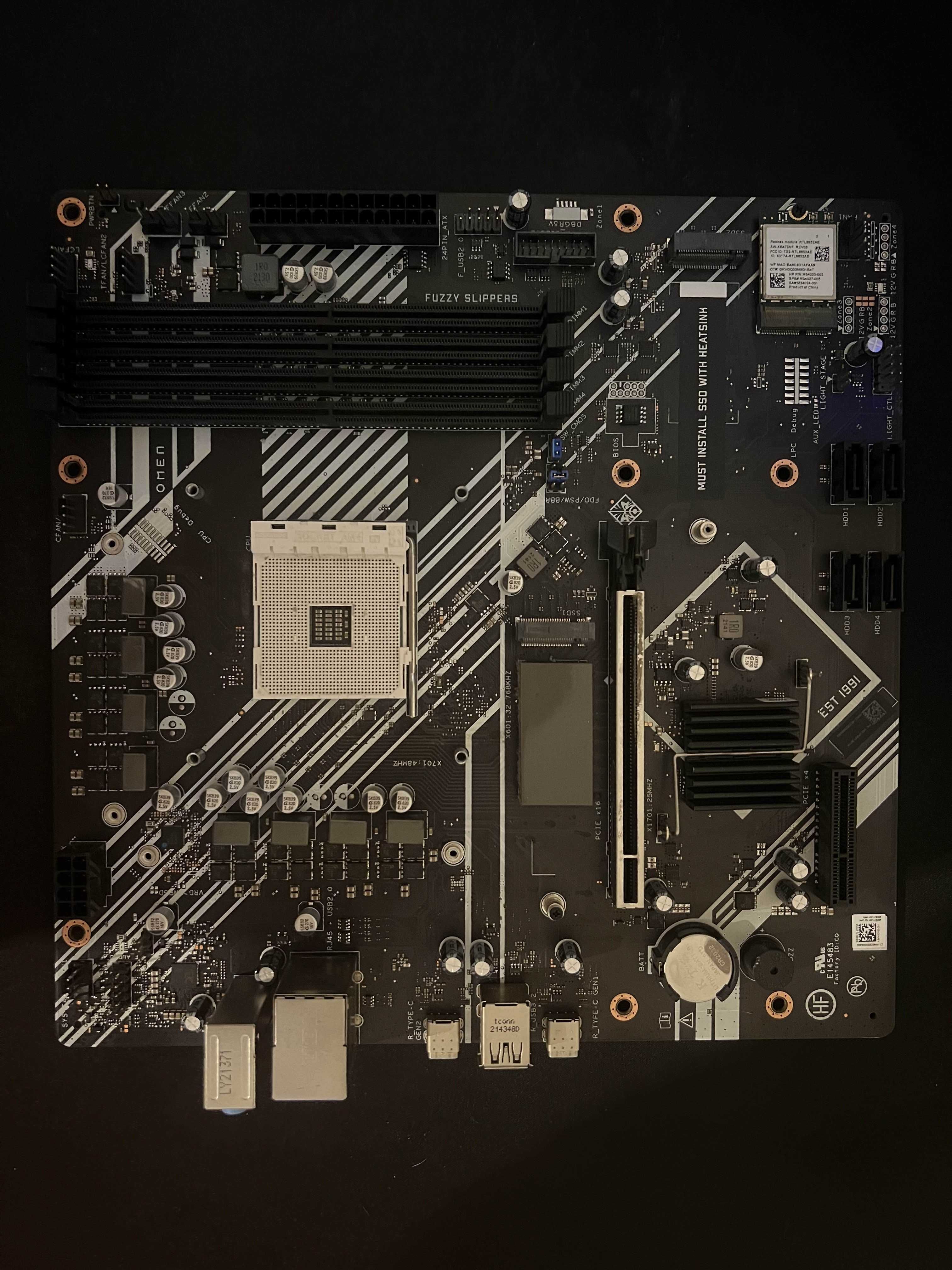 Motherboard B550 Socket AM4 + Cooler CPU — Ryzen 3000/5000 (HP OMEN)