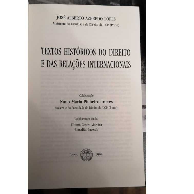Textos Históricos do Direito e das Relações Internacionais