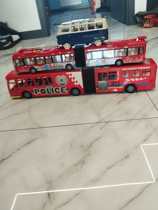 Autobusy zabawki zestaw 3 autobusów dla chłopca