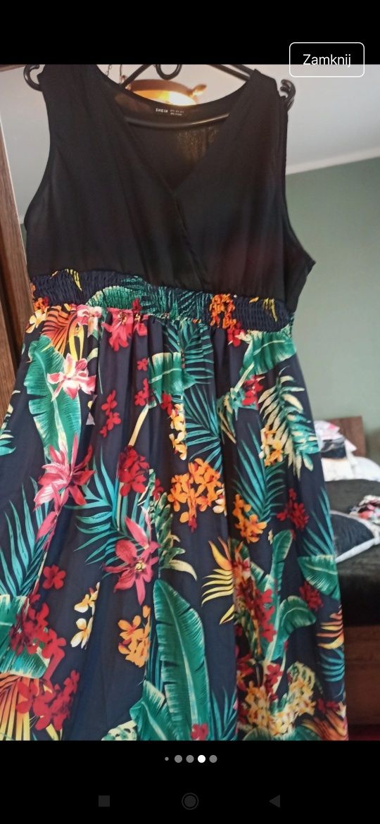Kolorowa sukienka na lato xl/xxl