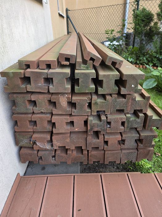 Słupek drewniany sosnowy 90x90x2400