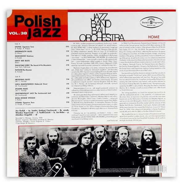 JAZZ BAND BALL ORCHESTRA - HOME- LP-płyta nowa , zafoliowana