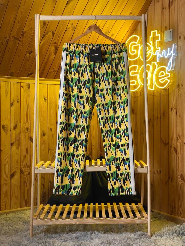 Спортивні штани Palm Angels Flame Print Track Trousers In Green.