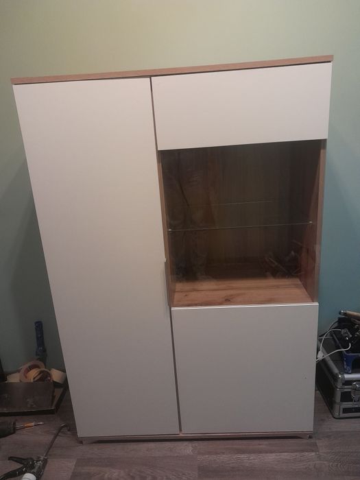 Witryna komoda ZELE black red white