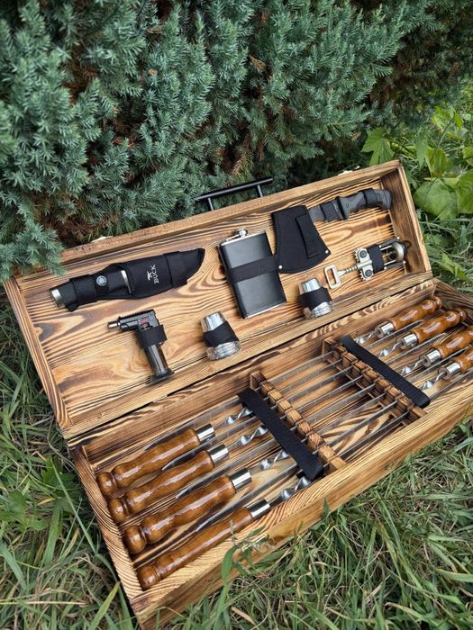 8 шампуров 3 мм для шашлыка на подарок мужчине мужу на день рождени