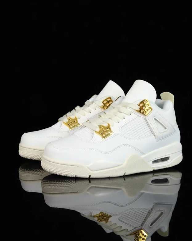 nowy Jordan 4 Retro Metallic Gold Moda rozmiar.38