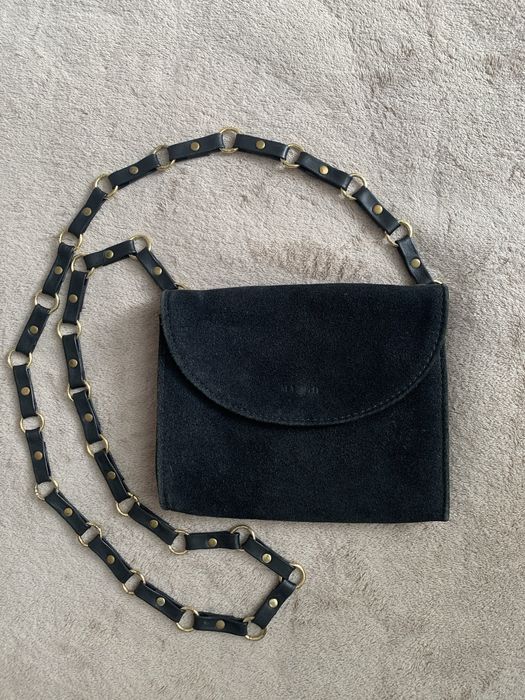 Сумочка Mango замшева чорна