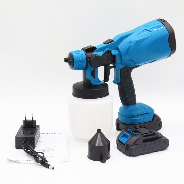 Фарбопульт акумуляторний 24В, 800мл + 2 акумулятори, JK-SG1