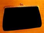 Clutch de cerimónia em veludo preto