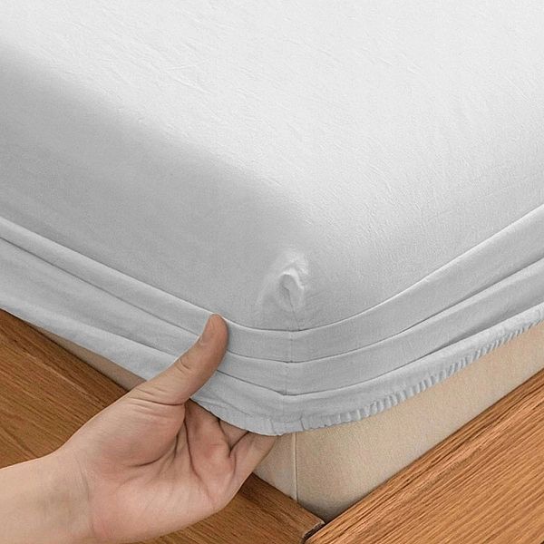 PRZEŚCIERADŁO z gumką 200x220 + 25 cm JERSEY bawełniane Lorenzo BIAŁE