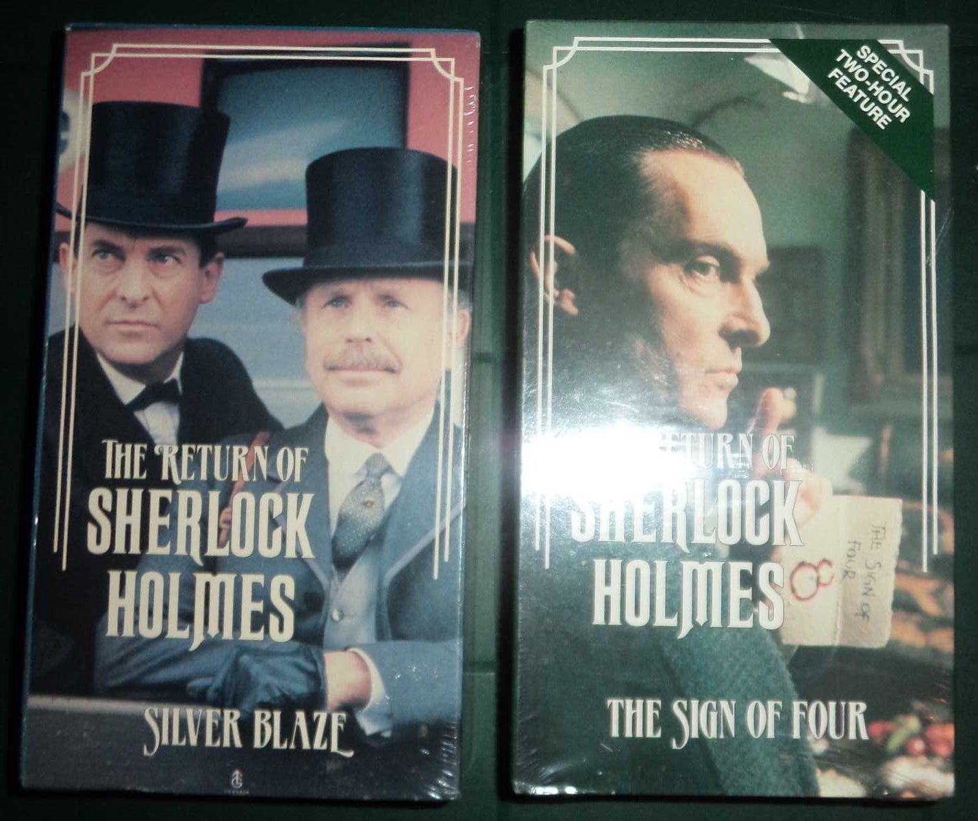 2x The return of Sherlock Holmes kaseta VHS kasety są FOLIA