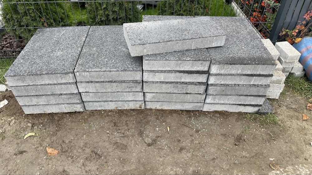 Kostka, plyty chodnikowe Granit, Grafit, Antracyt, 40x60