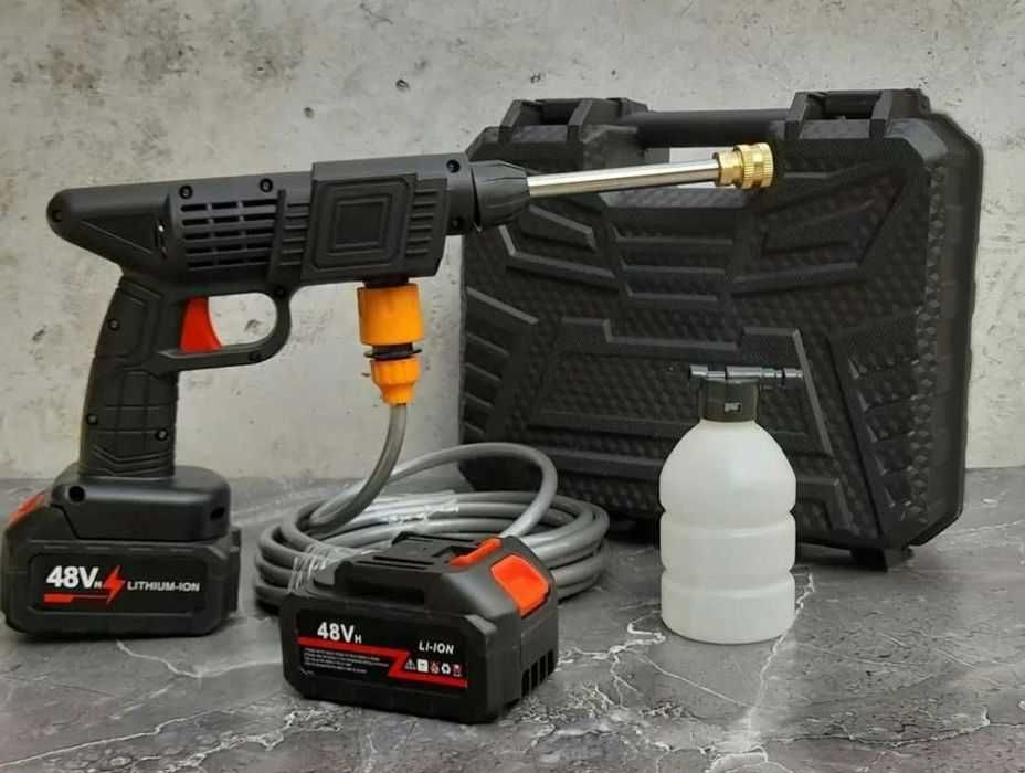 Мийка Мойка високого тиску на 2 акумулятора 48 V Water Gun 1000W Акція