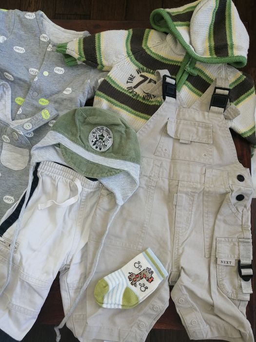 Paka dla chłopaka 0-3-6 m-cy, 56-68, spodnie, koszulki