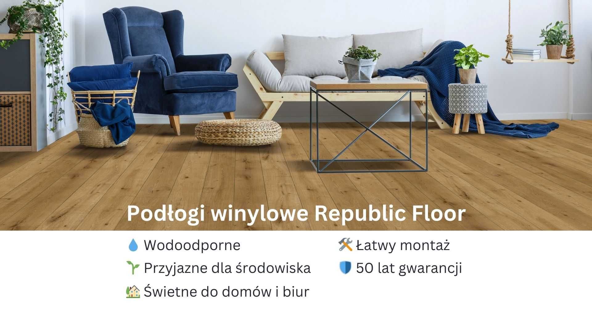 Podłogi winylowe Republic Floor - Stylowe i Trwałe / 50 lat gwarancji