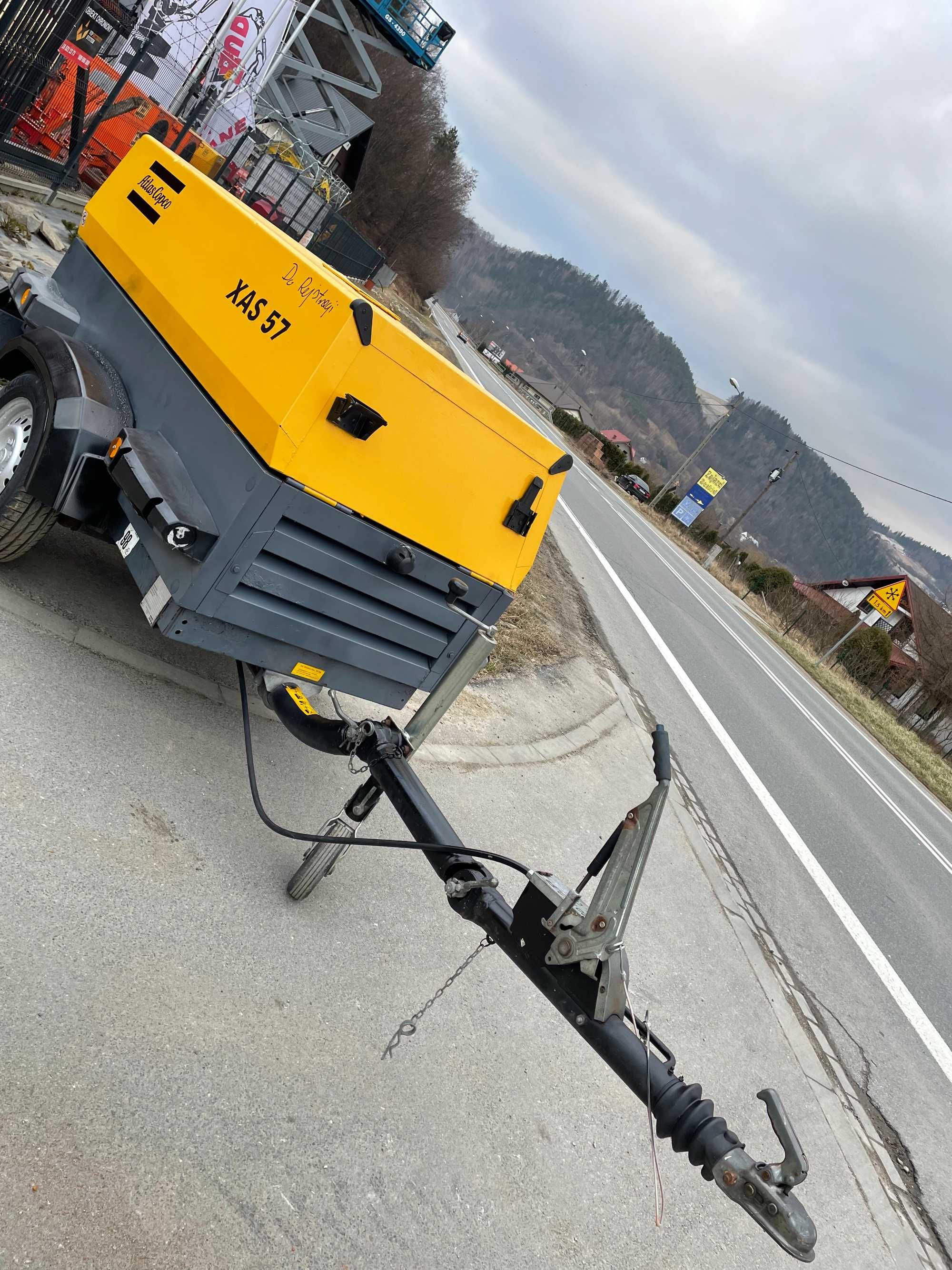 ATLAS COPCO Kompresor Śrubowy XAS 57DD jak nowy OKAZJA Import Norwegia