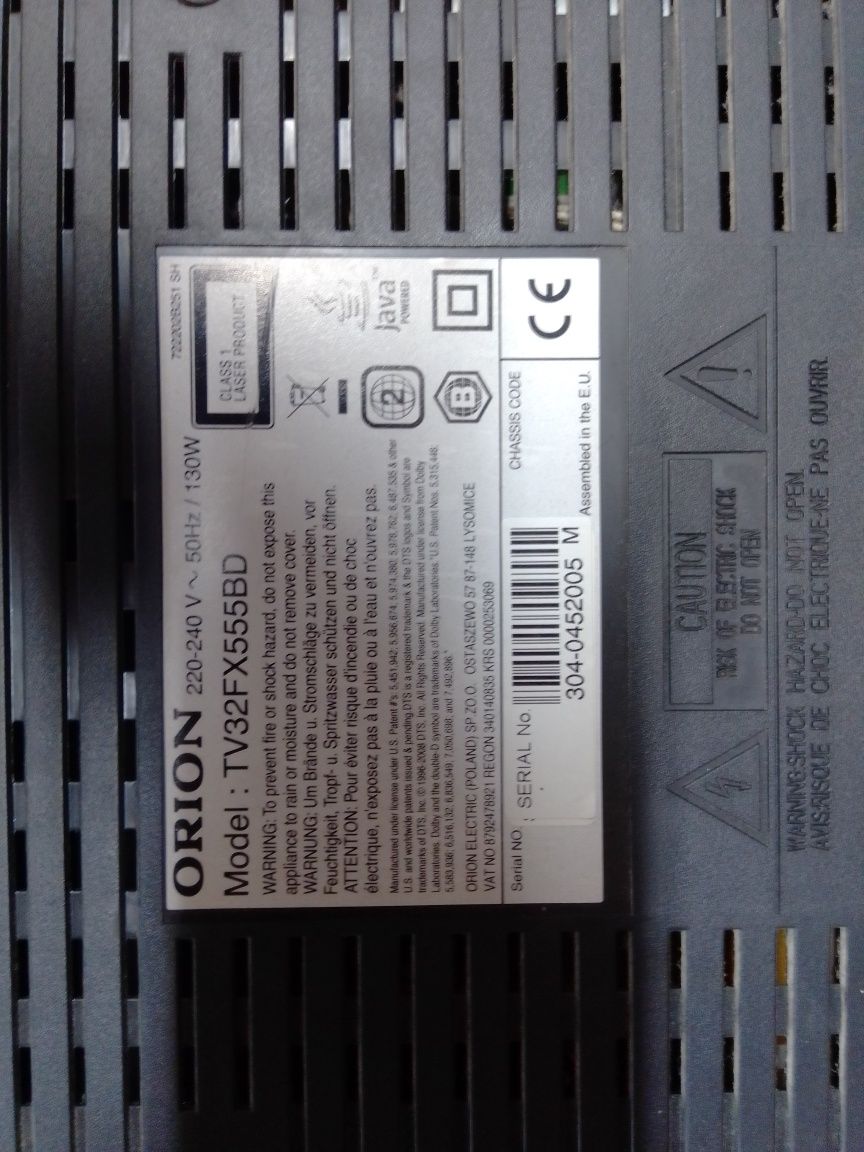 Telewizor LCD 32 Orion z blu rey