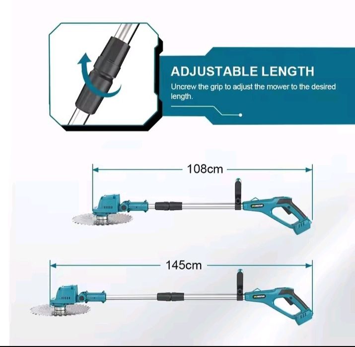 Roçadora Grande a Bateria C/ 2 Baterias Tipo Makita