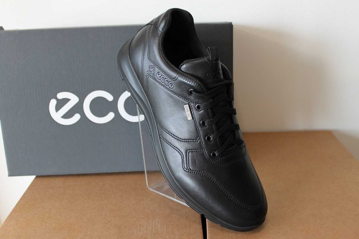 ECCO - кожаные кроссовки туфли кеды кросівки с Gore-Tex.(20-94чер.)