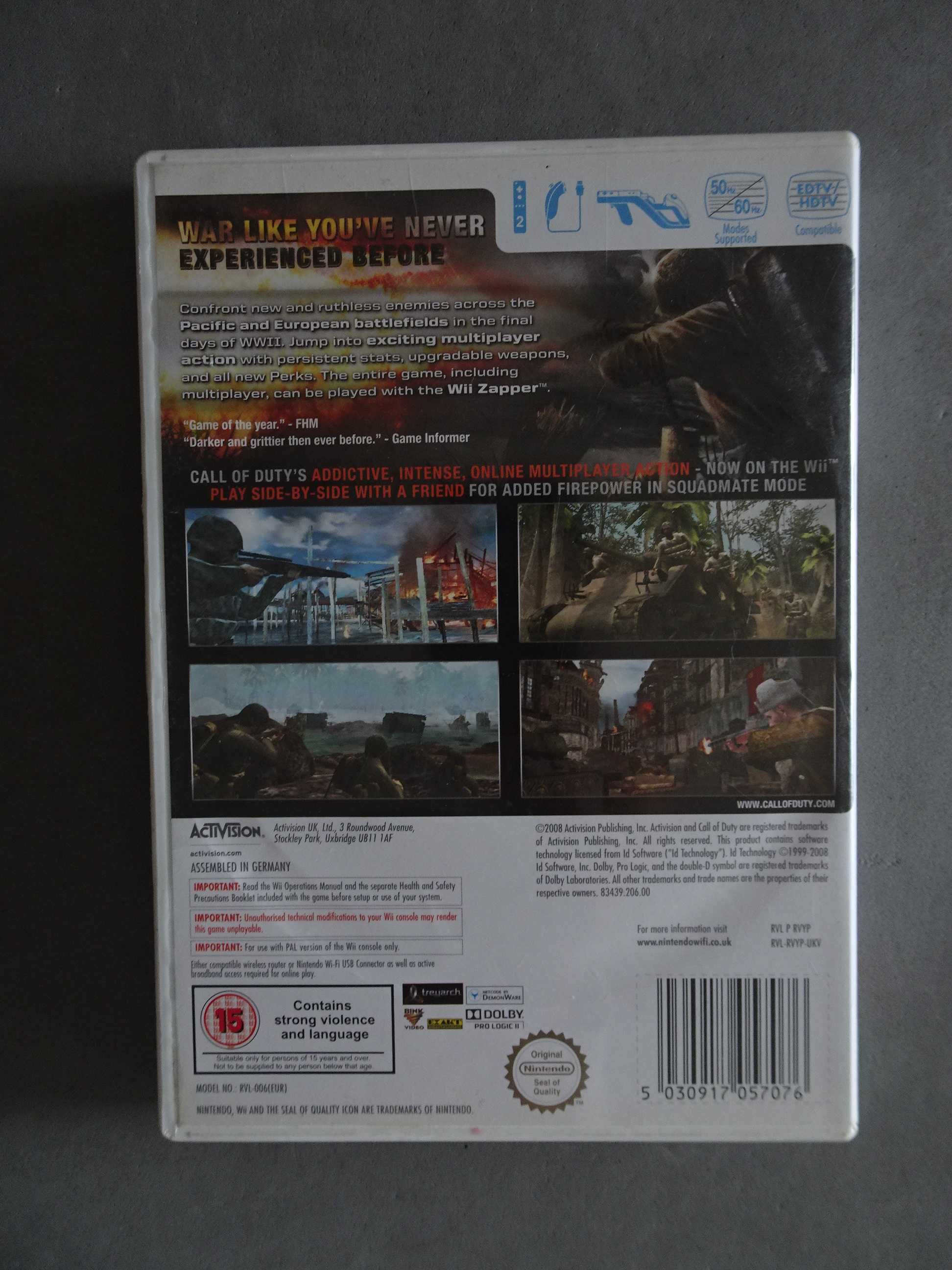 Jogo WII - Call of Dutty - World At War