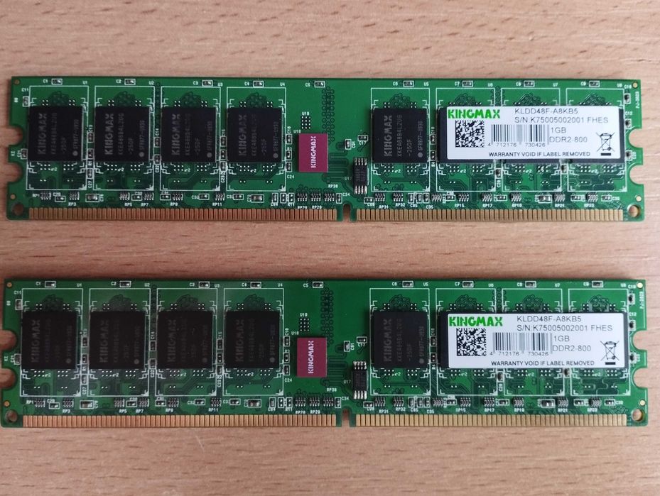 Оперативна пам'ять Kingmax DDR2-800 1GB x 2 ціна за пару