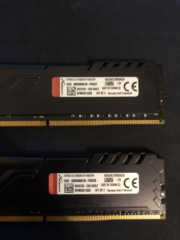 Оперативная память hyperX - 2400Герц - DDR4 16GB(2по 4) (1-8)