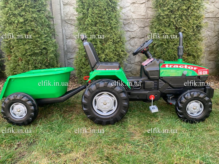 ВЕЛИКИЙ Дитячий педальний Трактор Pilsan із причепом